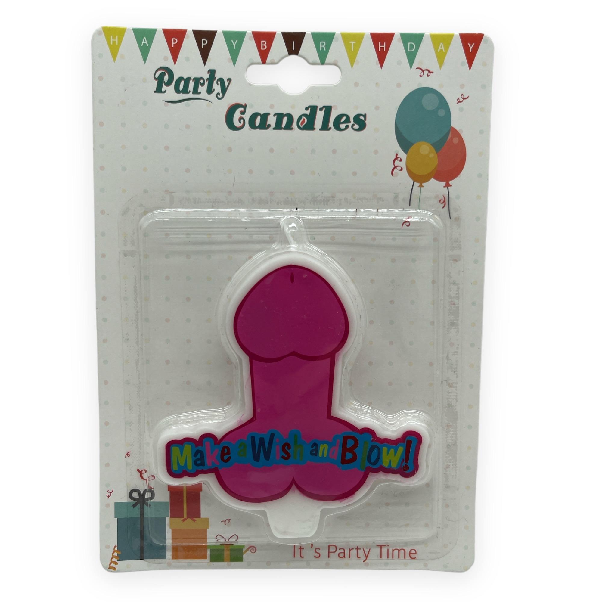Świeczka-party penis candle xl pink